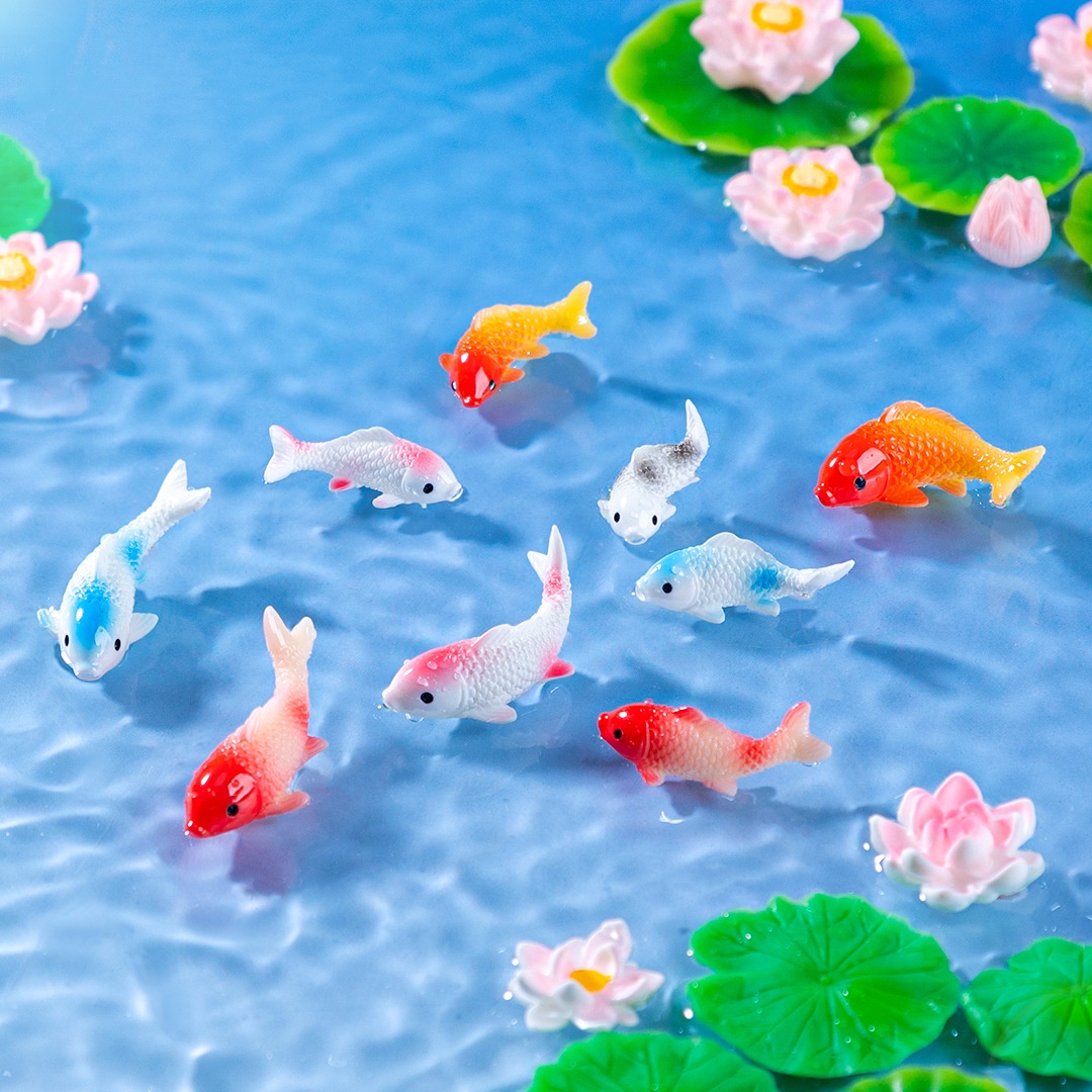 Bonsai Gardenia - 10 Buah Patung Ikan Koi Mini