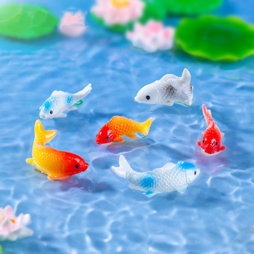 10 Buah Patung Ikan Koi Mini R - Bonsai Gardenia ulasan dan harga
