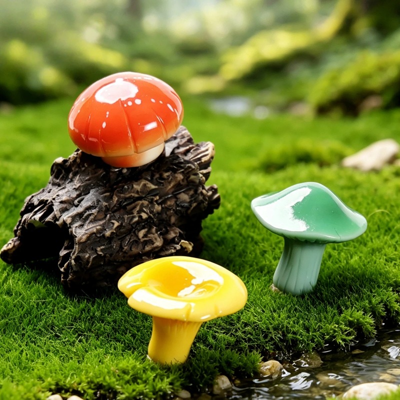 10PCS Aksesoris Jamur Miniatur - Bonsai Gardenia ulasan dan harga